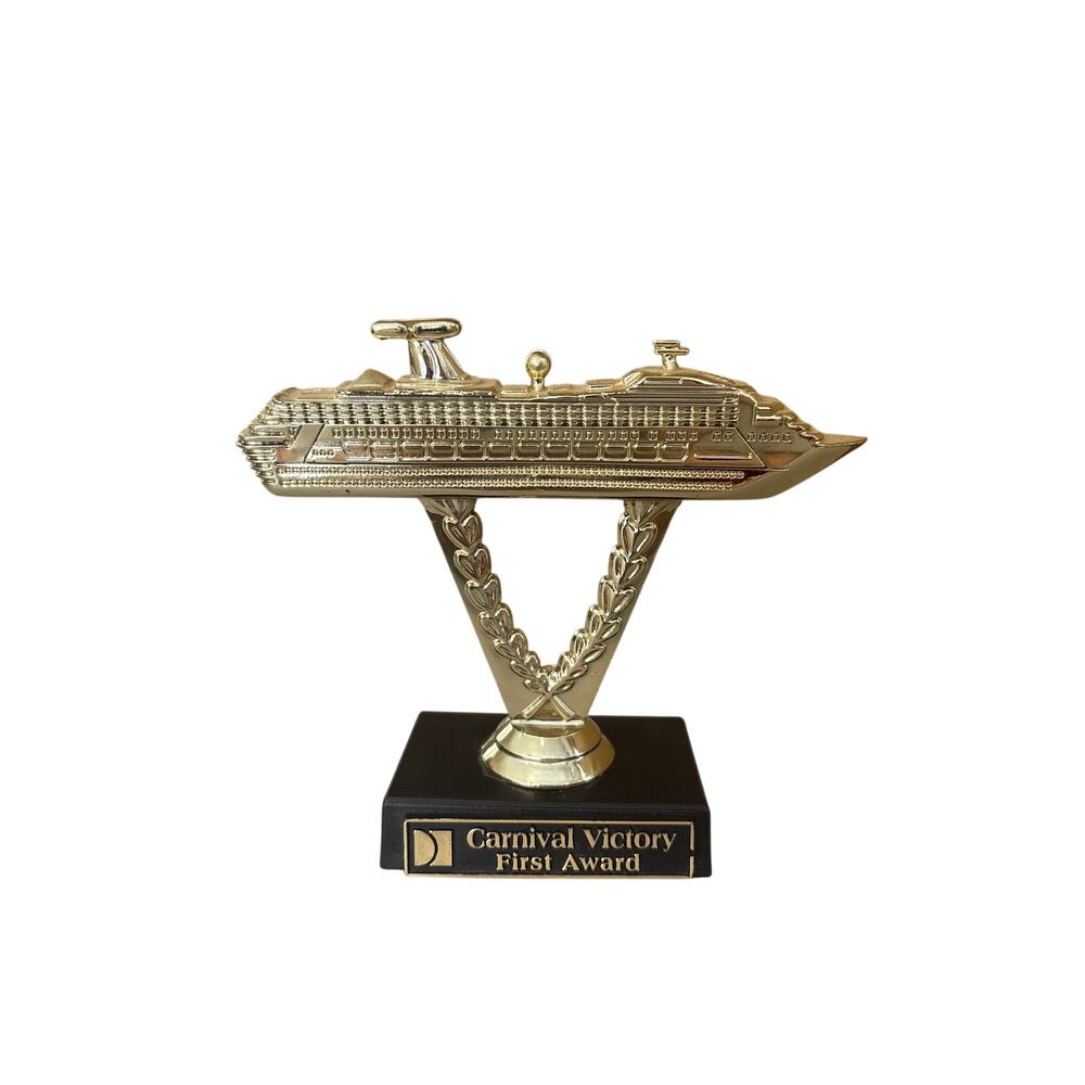 Carnival Cruise Line Victory Ship On A Stick Plastic First Award Trophy